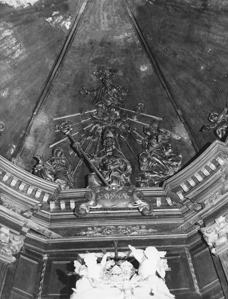 voûte : Dieu le Père et saint Omer entre la Vierge et l'ange Gabriel, vue générale - © Ministère de la Culture (France), Médiathèque du patrimoine et de la photographie (objets mobiliers), tous droits réservés