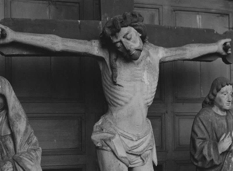 groupe sculpté : Calvaire (le), détail du Christ