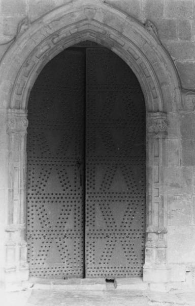 vantaux (2) de la porte de la façade occidentale, vue générale