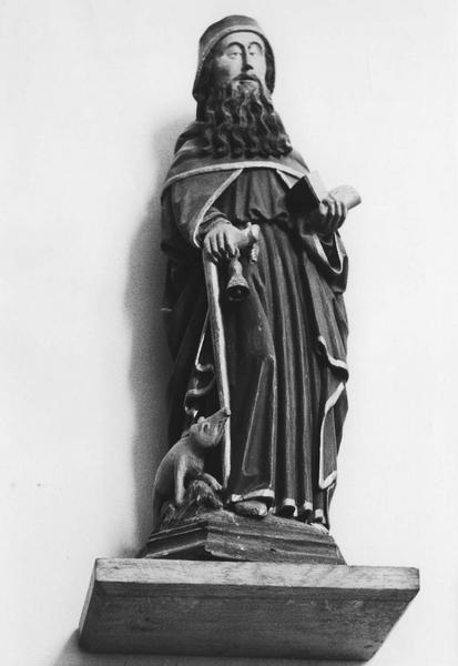 statue : Saint Antoine ermite, vue générale - © Ministère de la Culture (France), Médiathèque  du patrimoine et de la photographie (objets mobiliers), tous droits réservés