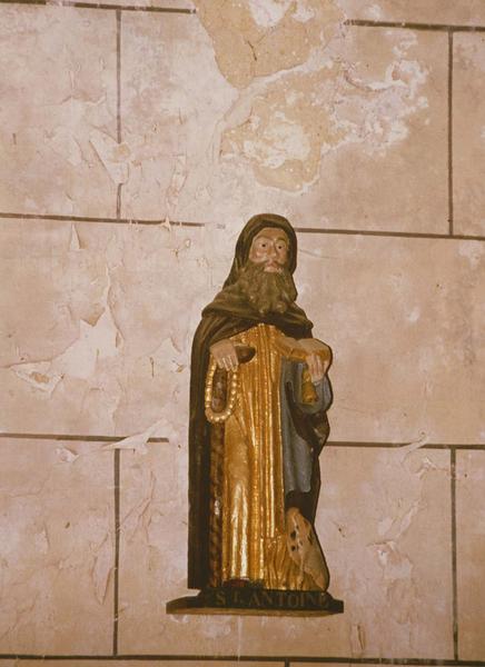 statue : Saint Antoine ermite, vue générale - © Ministère de la Culture (France), Médiathèque du patrimoine et de la photographie (objets mobiliers), tous droits réservés