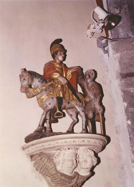 groupe sculpté : Saint Martin A cheval, vue générale