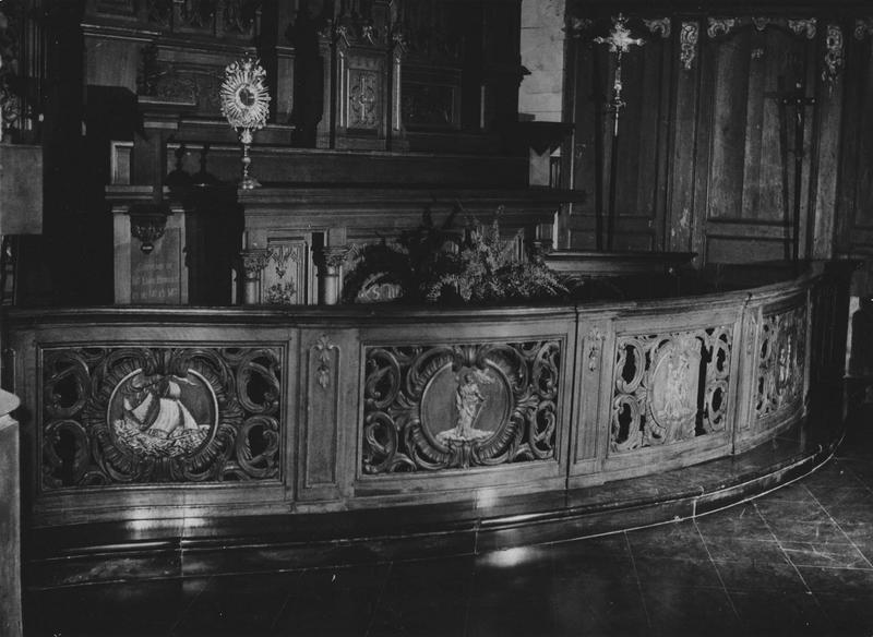 clôture de choeur (table de communion), vue partielle