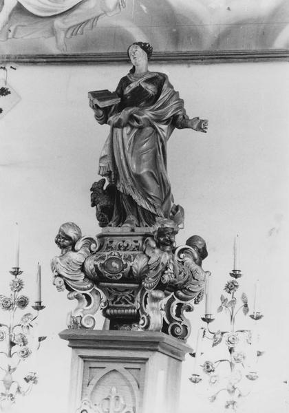 statue, socle-reliquaire : Sainte Geneviève, vue générale