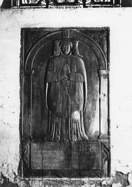 dalle funéraire de Bartholomé Descamps, vue générale