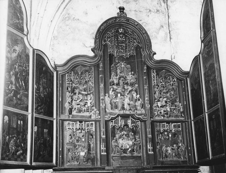 retable : Scènes de la Passion du Christ, vue générale