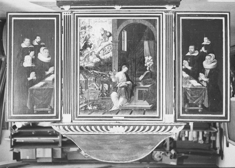 tableau (triptyque) : Annonciation (l'), vue générale