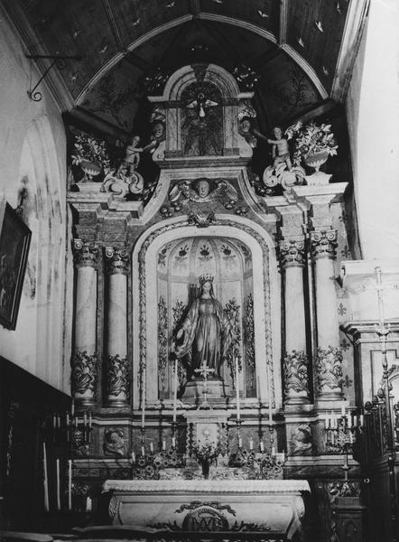 autel, tabernacle, retable (autel secondaire, en pendant), vue générale - © Ministère de la Culture (France), Médiathèque du patrimoine et de la photographie (objets mobiliers), tous droits réservés