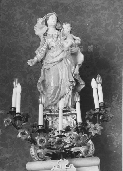 statue dite Notre-Dame de Saméon, style rococo allemand : Vierge à l'Enfant