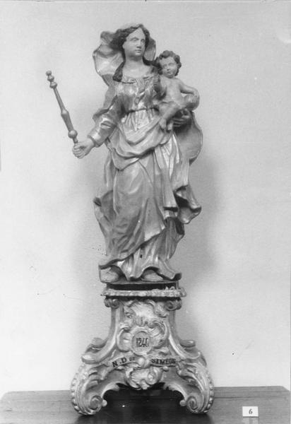 statue dite Notre-Dame de Saméon, style rococo allemand : Vierge à l'Enfant
