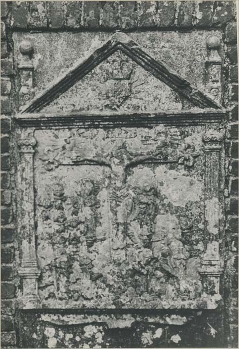 dalle funéraire de Pierre de Rombize et d'Aldegonde Le Leu sa femme