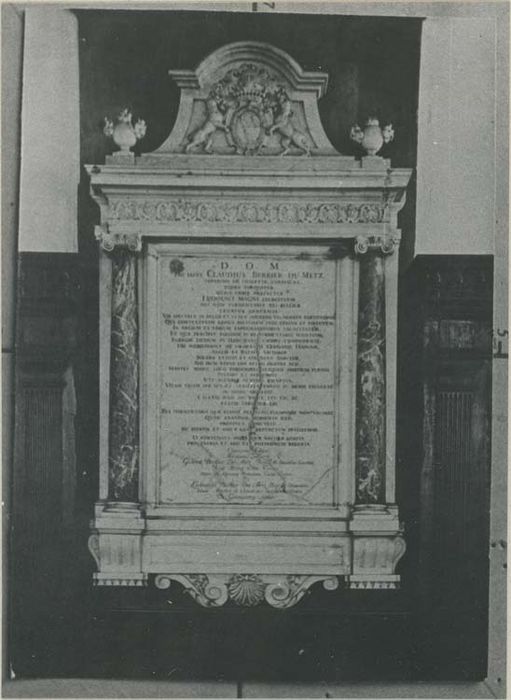 cénotaphe de Claude Berbier du Metz, mort en 1690