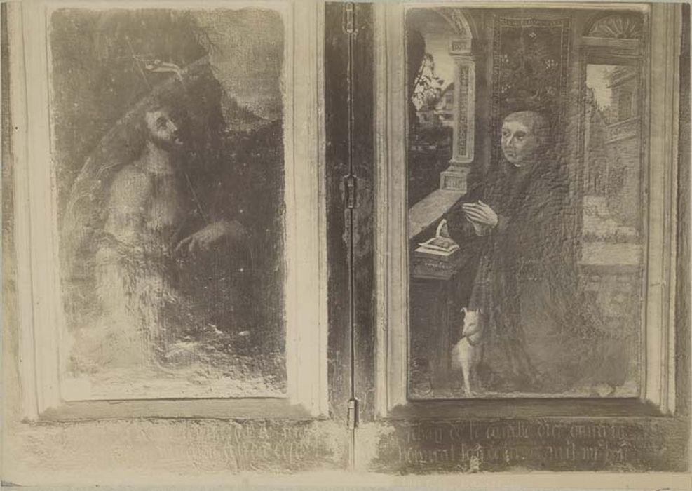 tableau (diptyque) : Saint Jean-Baptiste et donateur - © Ministère de la Culture (France), Médiathèque du patrimoine et de la photographie, diffusion GrandPalaisRmn Photo