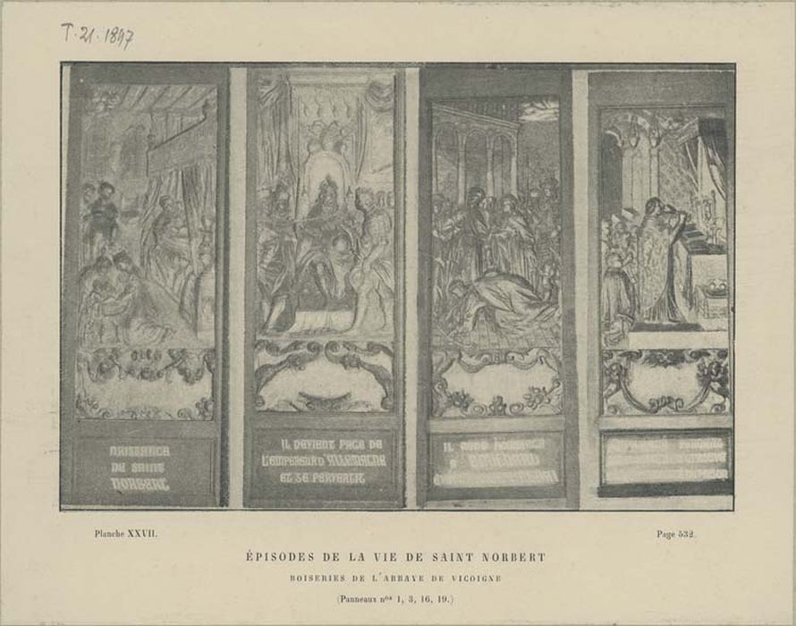 bas-reliefs (52) : Scènes de la vie de saint Augustin et de saint Norbert - © Ministère de la Culture (France), Médiathèque du patrimoine et de la photographie, Tous droits réservés 