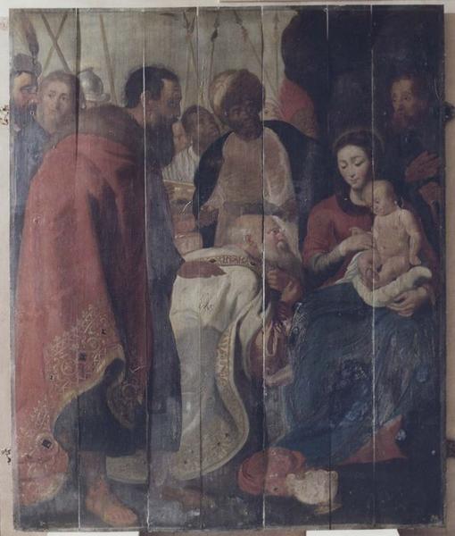 tableau (triptyque) : adoration des mages (l'), vue générale