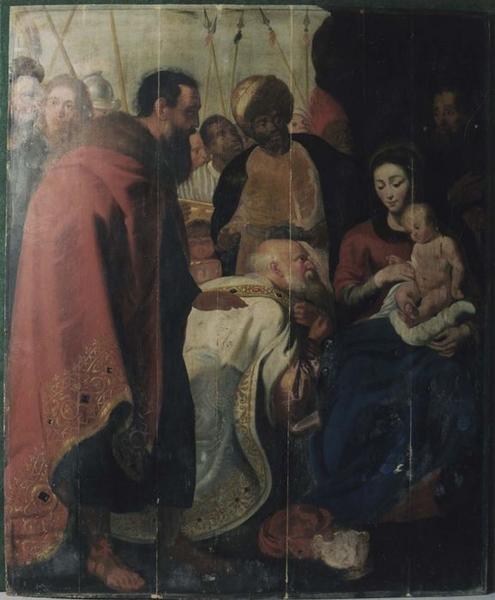 tableau (triptyque) : adoration des mages (l'), vue générale