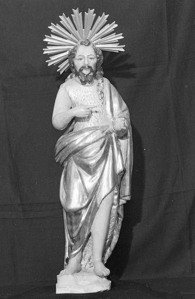 Retable de la Vierge : niche centrale, statue (isolée) de saint Jean-Baptiste