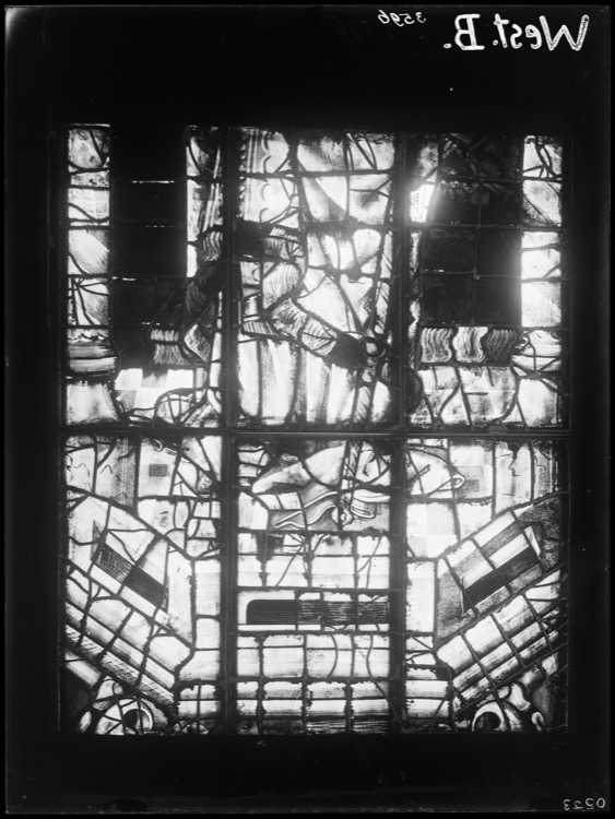 Vitraux du bras nord du transept, côté ouest, fenêtre nord [Baie 211]