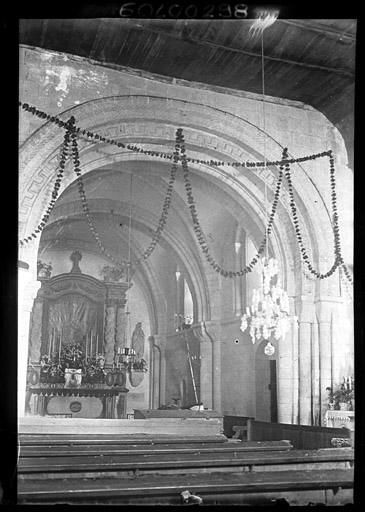 Vue intérieure du choeur, vers le le sud-est