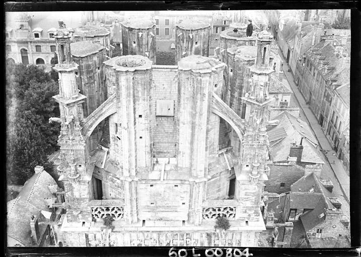 Tour centrale : Vue prise du haut de la tour clocher