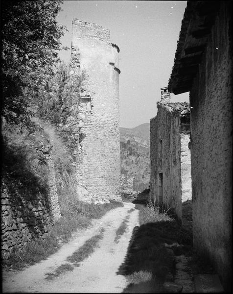 Mur d'enceinte et façades sur chemin de ronde