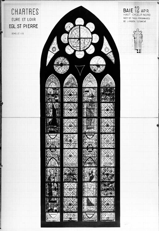 Vitrail, haut choeur nord : baie 12, personnages de l'Ancien Testament