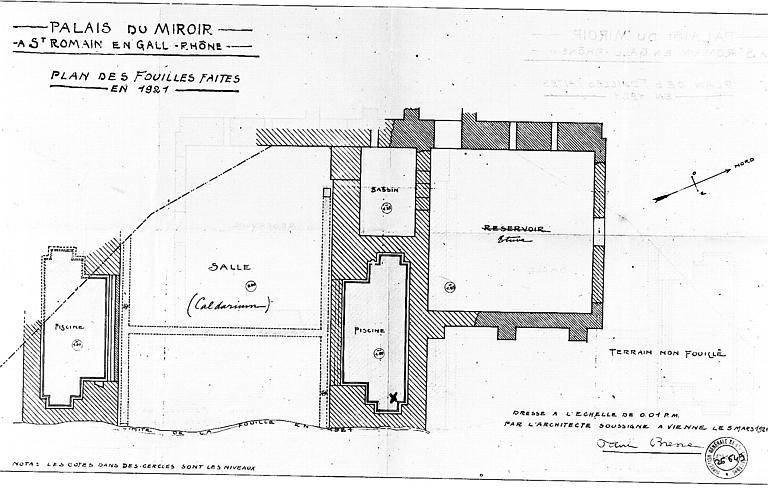 Plans des fouilles non relevées