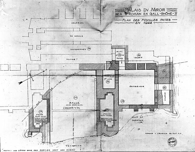 Plans des fouilles non relevées