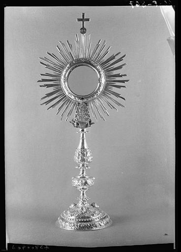 Revers d'ostensoir en argent et vermeil aux armes de M.A. Granerie