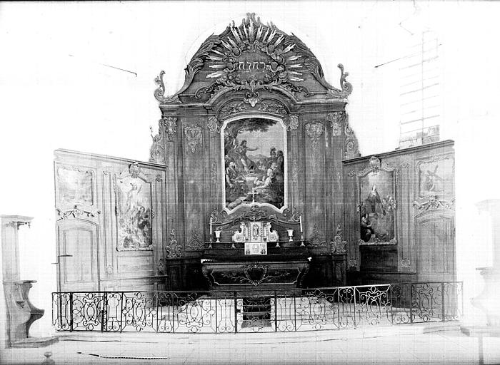 Retable du maître-autel, bois sculpté et toile - © Ministère de la Culture (France), Médiathèque du patrimoine et de la photographie, diffusion RMN-GP