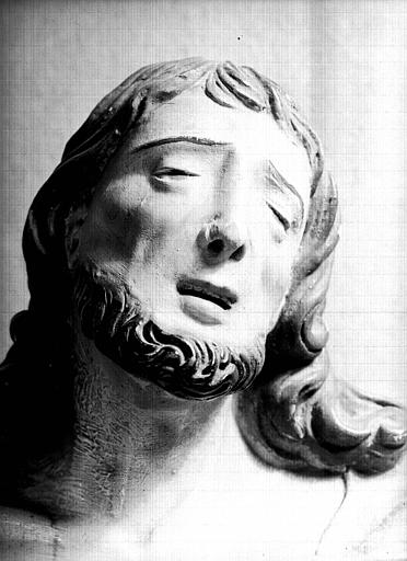 Statue en bois doré et polychromé : Christ aux liens, tête - © Ministère de la Culture (France), Médiathèque du patrimoine et de la photographie, diffusion RMN-GP