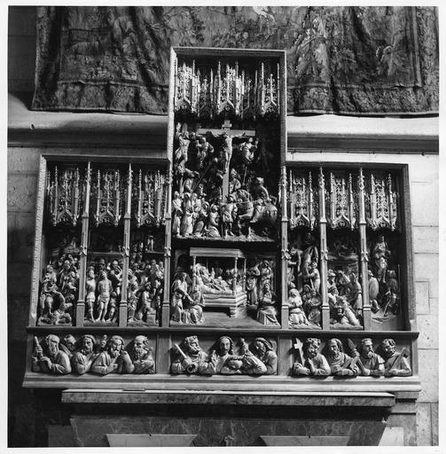 Retable : scènes de la Passion du Christ, Mort de la Vierge dit retable de Marissel (en dépôt à la cathédrale de Beauvais)