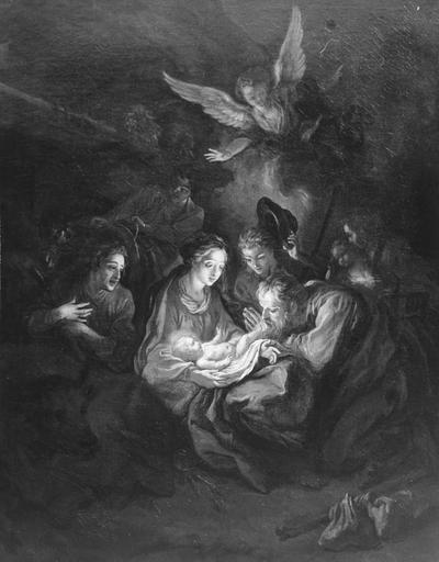 Tableau et son cadre : Adoration des bergers