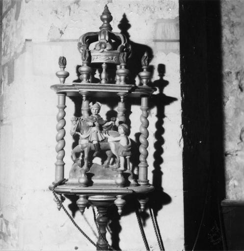 Bâton de procession de confrérie : la charité de saint Martin