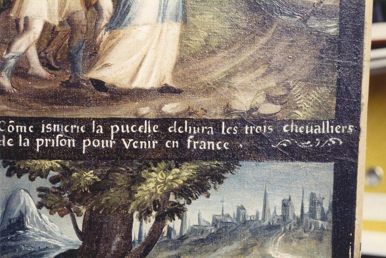 tableau : Notre-Dame-de Liesse. Détail du côté droit, après restauration.