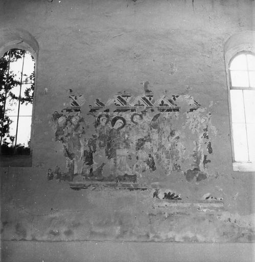peintures monumentales : la présentation au Temple. Avant dégagement.