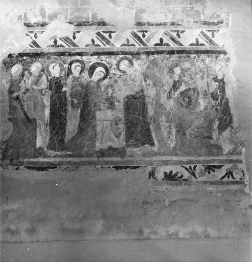 peintures monumentales : la présentation au Temple. Après dégagement.