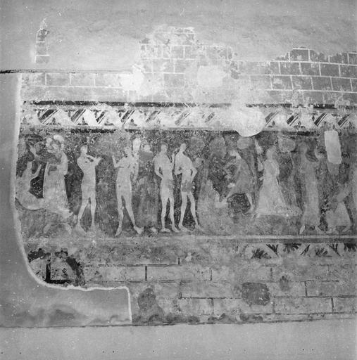 peintures monumentales : Adam et Eve. Après dégagement.