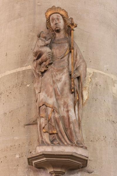 statuette : Vierge à l'enfant, vue générale