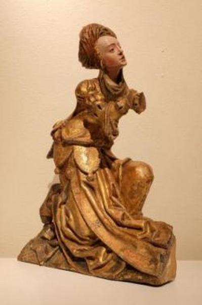 retable : Passion, détail d'une statuette: sainte Véronique