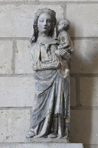 statuette : Vierge à l'enfant, vue générale