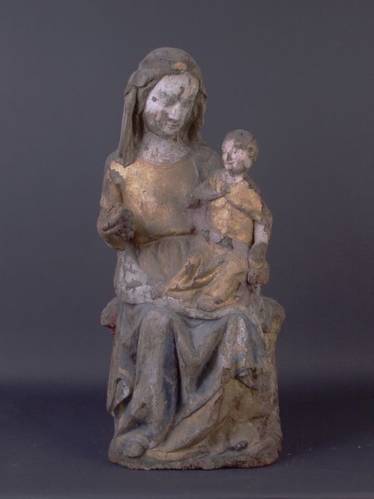 statue (demi nature) : Vierge à l'Enfant, vue générale