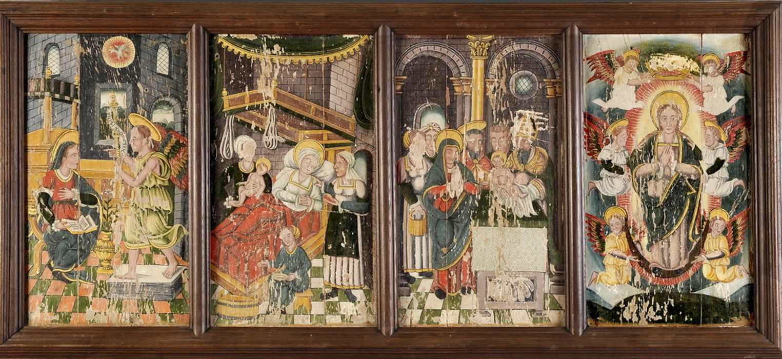 retable : scènes de la vie de la Vierge, vue générale