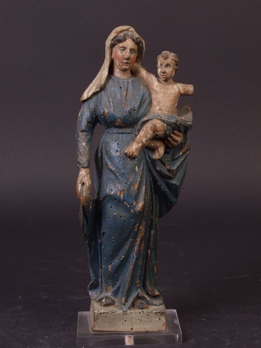 bâton de procession : Vierge à l'Enfant, vue générale