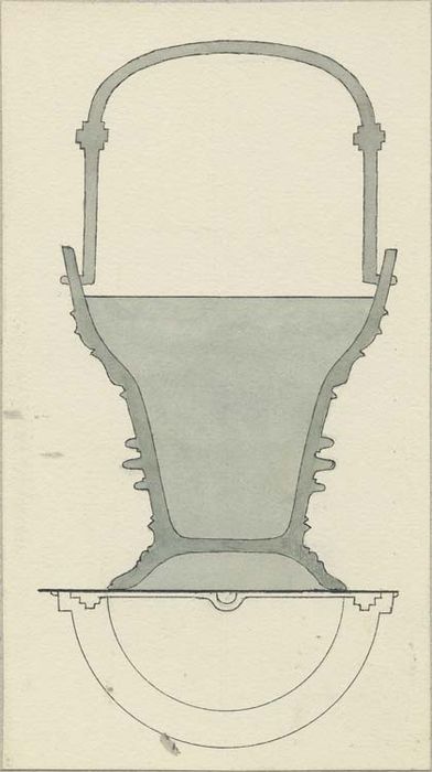 bénitier, coupe (dessin : Encre sur papier)