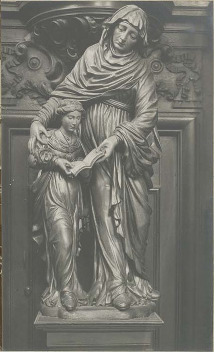 groupe sculpté (petite nature) : Education de la Vierge - © Ministère de la Culture (France), Médiathèque du patrimoine et de la photographie, diffusion GrandPalaisRmn Photo