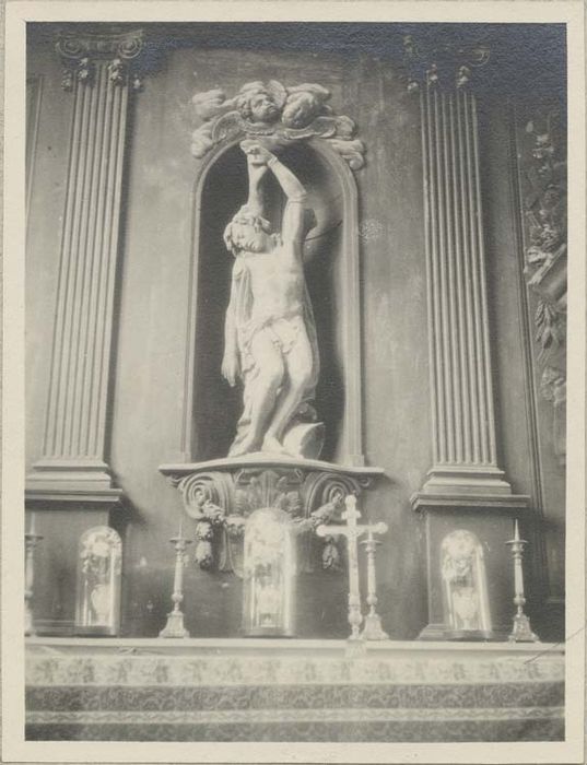 statue (petite nature) : Saint Sébastien
