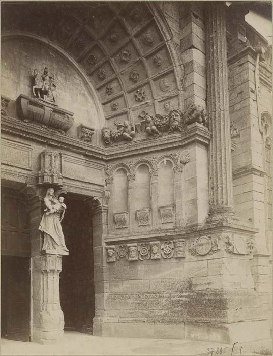 groupe sculpté : Charité de saint Martin (la) ; statue : Vierge à l’Enfant