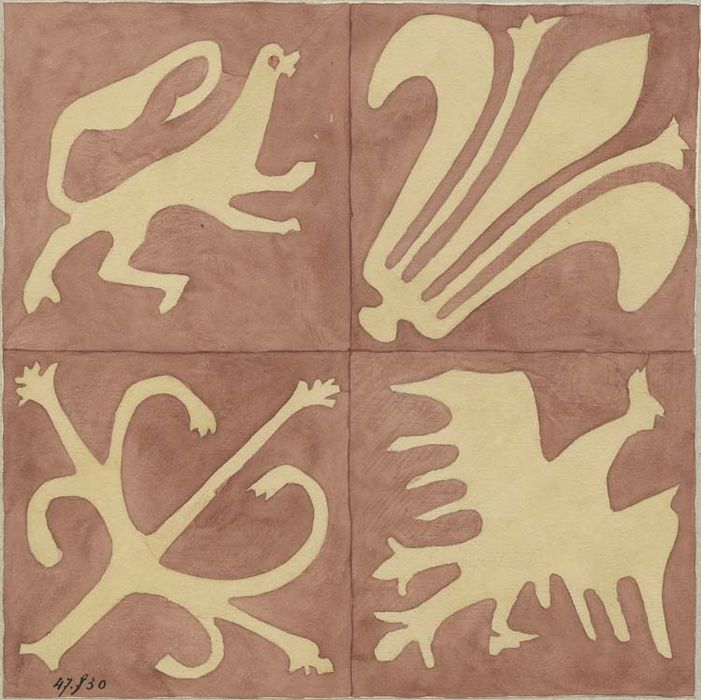 carrelages de sol (carreaux), détail (dessin : Encre sur papier) - © Ministère de la Culture (France), Médiathèque du patrimoine et de la photographie, diffusion GrandPalaisRmn Photo