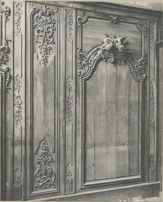 lambris de demi-revêtement, détail - © Ministère de la Culture (France), Médiathèque du patrimoine et de la photographie, diffusion GrandPalaisRmn Photo